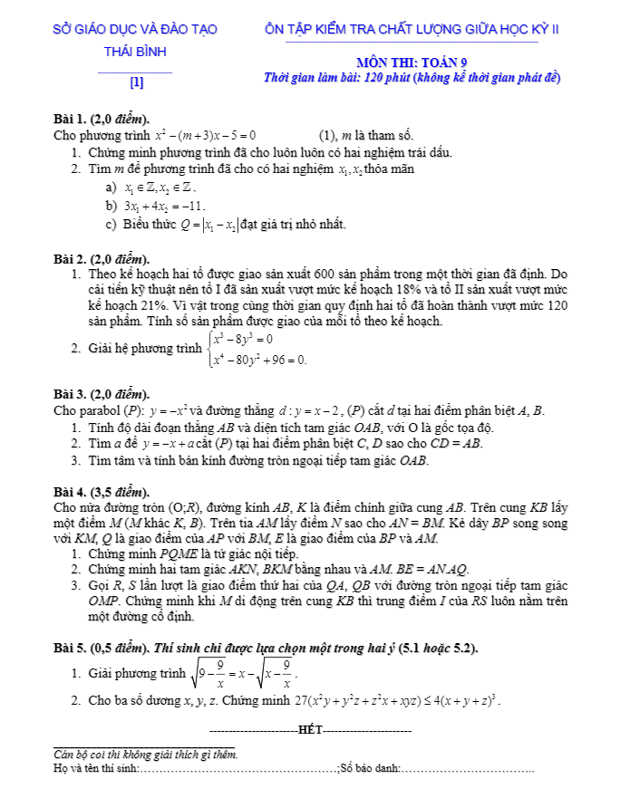 10 de thi chat luong giua hoc ki 2 hk2 lop 9 mon toan d