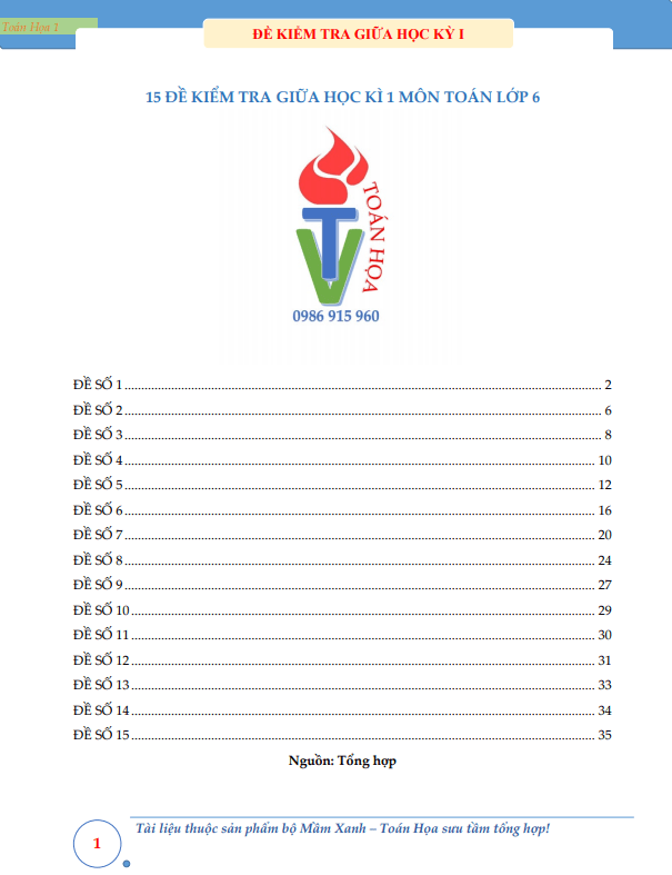 15 de kiem tra giua hoc ki 1 hk1 mon toan d