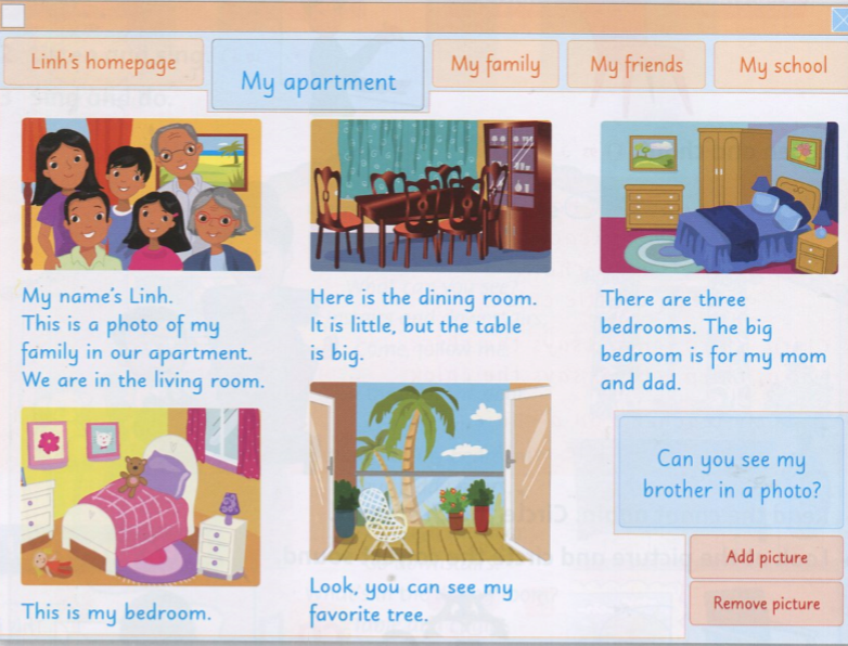 Lesson Five: Skills Time! Unit 8 - Family & Friends Special Edittion Grade 2 (lớp 2): Point to the rooms. Say the words. 2 20190408094507h10 ff2