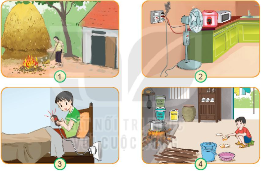 Hoạt động khám phá trang 12 bài 2 Tự nhiên và xã hội lớp 3 Kết nối tri thức: Quan sát hình và cho biết:- Điều gì có thể xảy ra trong mỗi hình? 1 2023030415251521 1