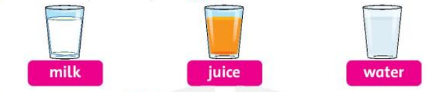 Tiếng Anh lớp 3 Unit 5 Lesson Three trang 40 Family and Friends: milk: sữa juice: nước ép water: nước 2. Listen and sing 7 20230323021416screenshot 2022 04 29 154718