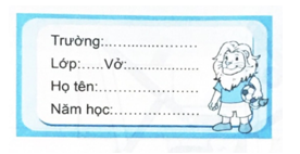 Câu 5 trang 72 VBT Toán 4 - Kết nối tri thức: Viết số thích hợp vào chỗ chấm.Em hãy đo độ dài các cạnh rồi tính diện tích chiếc nhãn vở 2 2024050709502420 20