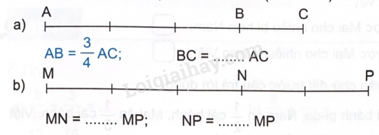 Câu 3 trang 72 VBT Toán 4 - Kết nối tri thức: Viết phân số thích hợp vào chỗ chấm (theo mẫu). Quan sát hình vẽ rồi viết phân số ứng với mỗi 1 2024050709543920 3