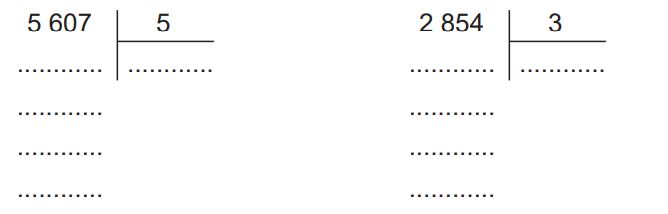Câu 1, 2, 3, 4 trang 47 Vở bài tập Toán lớp 3 - Kết nối tri thức: Bài 57: Chia số có bốn chữ số cho số có một chữ số (tiết 2) 5 20240516093021bai 1a tr47 1