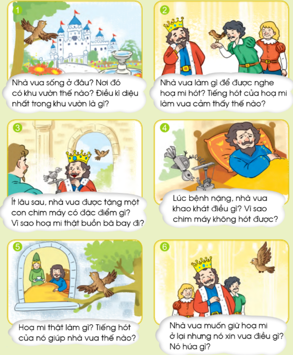 Bài 134: Chim họa mi trang 72 Tiếng Việt 1 - Cánh diều tập 2: Nghe kể chuyện Chim họa mi Ngày xưa 2 20240517090726341