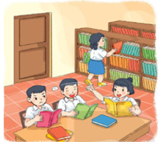 Đọc tình huống và trả lời câu hỏi: Hình ảnh: Trang 67 Các bạn đùa nghịch trong thư viện. Khi đến vườn bách thú 7 20240605093920a68