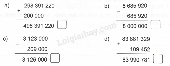 Câu 2 trang 72 Vở thực hành Toán 4: Đúng ghi Đ, sai ghi S: Bước Kiểm tra cách đặt tính rồi tính 1 2024061708513120 20