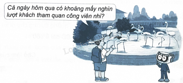 Câu 1 trang 25 Vở thực hành Toán 4: Viết số thích hợp vào chỗ chấm. Vừa đến cổng, hướng dẫn viên cho biết trong ngày hôm qua 4 2024061708540520 22