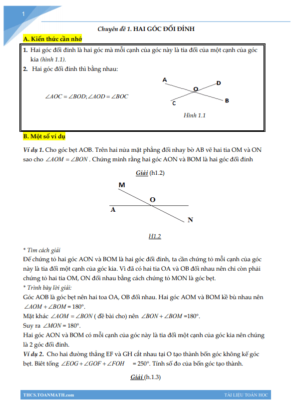 22 chuyen de boi duong hinh hoc 7 d