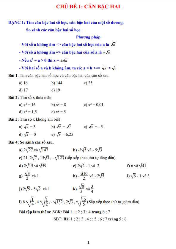 Bài tập Đại số 9 theo chủ đề 3 bai tap dai so 9 theo chu de d