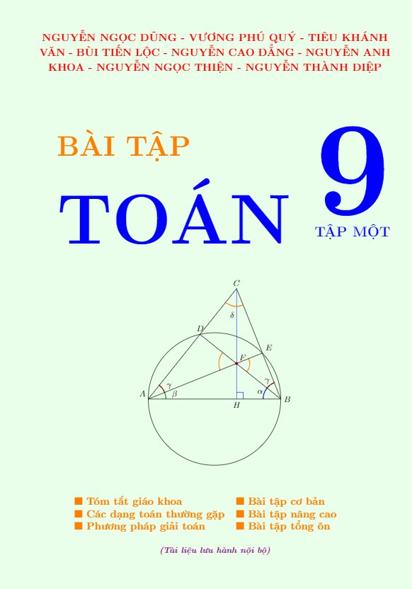 bai tap lop 9 mon toan tap 1 d