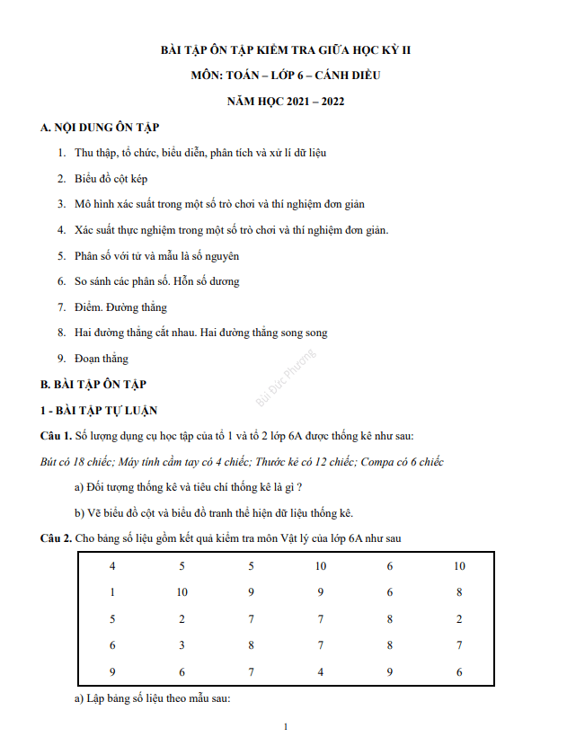 bai tap on tap kiem tra giua hoc ki 2 hk2 lop 6 mon toan nam hoc 2021 2022 canh dieu d