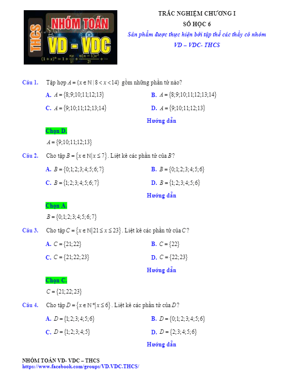 Bài tập trắc nghiệm Số học 6 chương 1 có đáp án và lời giải 1 bai tap trac nghiem so hoc 6 chuong 1 co dap an va loi giai d