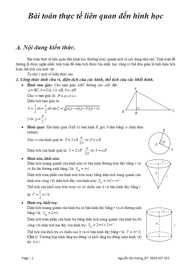 bai toan thuc te lien quan den hinh hoc nguyen ba hoang d