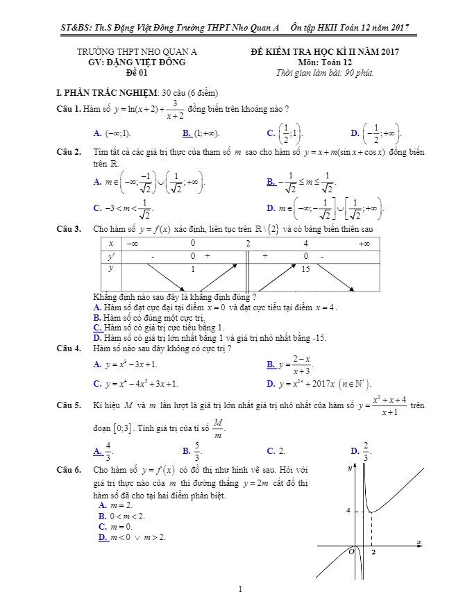 bo de on tap thi hoc ki 2 hk2 lop 12 mon toan nam hoc 2016 2017 truong thpt nho quan a ninh binh d