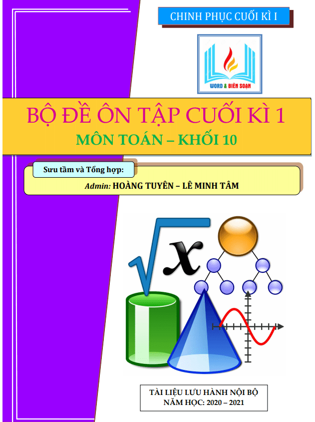 bo de trac nghiem ket hop tu luan on tap cuoi hoc ki 1 hk1 lop 10 mon toan d