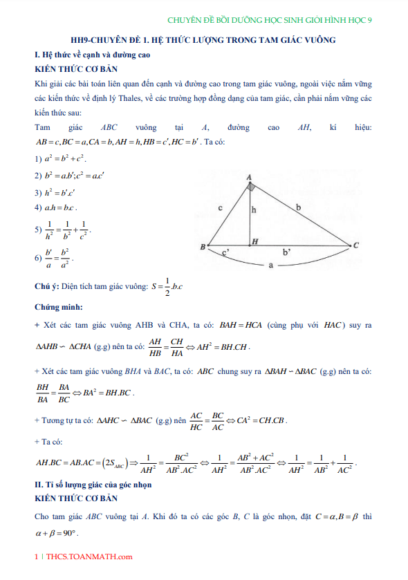 cac chuyen de boi duong hoc sinh gioi hinh hoc 9 d