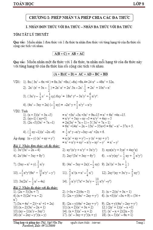 cac dang toan va phuong phap giai lop 8 mon toan e28093 ngo van tho d