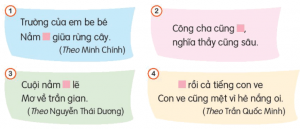 Nghe – viết: Trong vườn trang 122, 123 Tiếng Việt lớp 3 tập 1: Kể với người thân về một hoạt động tập thể của lớp mà em thấy vui 3 cau 2a trang 123 tieng viet 3 300x129 1
