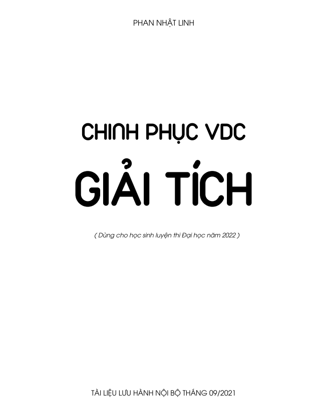 Chinh phục vận dụng vận dụng cao Giải tích Phan Nhật Linh 7 chinh phuc van dung van dung cao giai tich phan nhat linh d