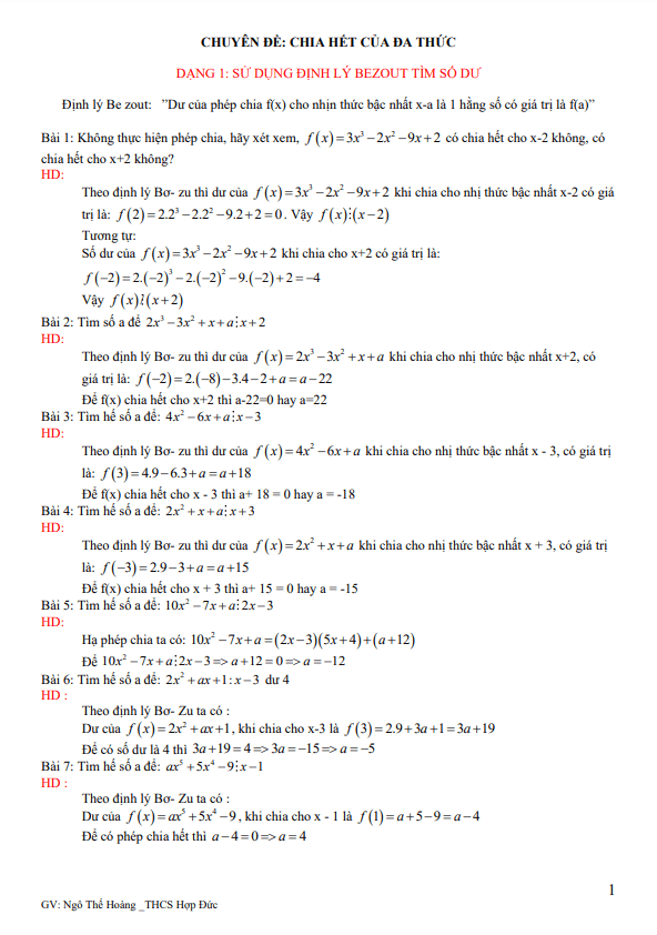 chuyen de chia het cua da thuc boi duong hoc sinh gioi lop 8 mon toan d