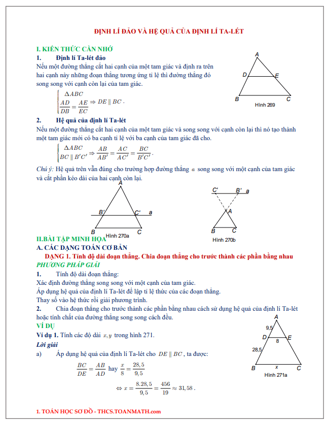 chuyen de dinh li dao va he qua cua dinh li ta let d