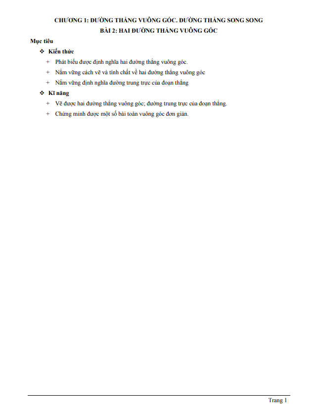 Chuyên đề hai đường thẳng vuông góc 7 chuyen de hai duong thang vuong goc d