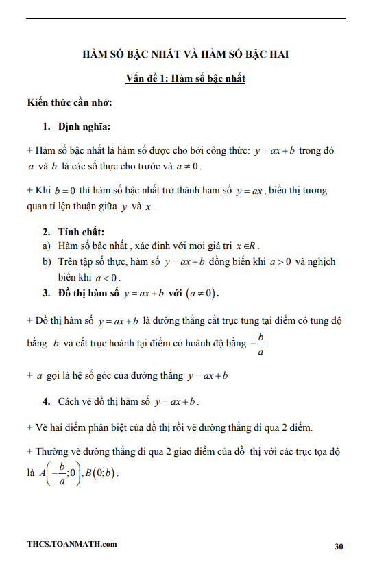 chuyen de ham so bac nhat va ham so bac hai on thi vao d