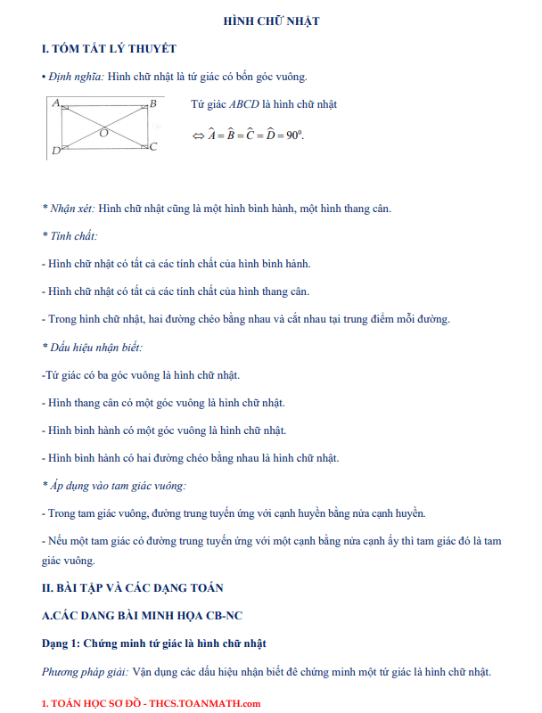 chuyen de hinh chu nhat d