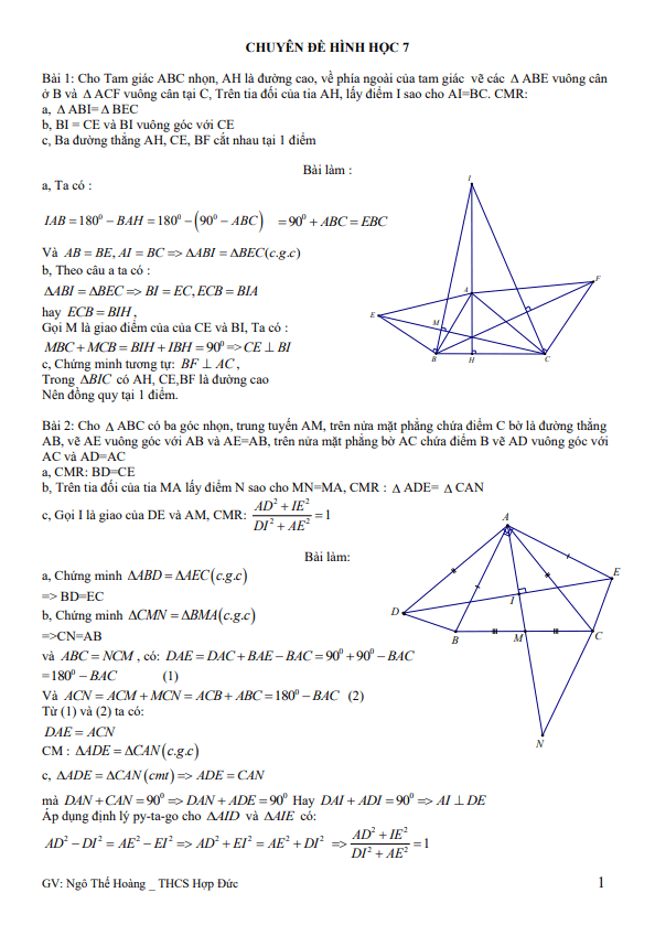 chuyen de hinh hoc boi duong hoc sinh gioi lop 7 mon toan d