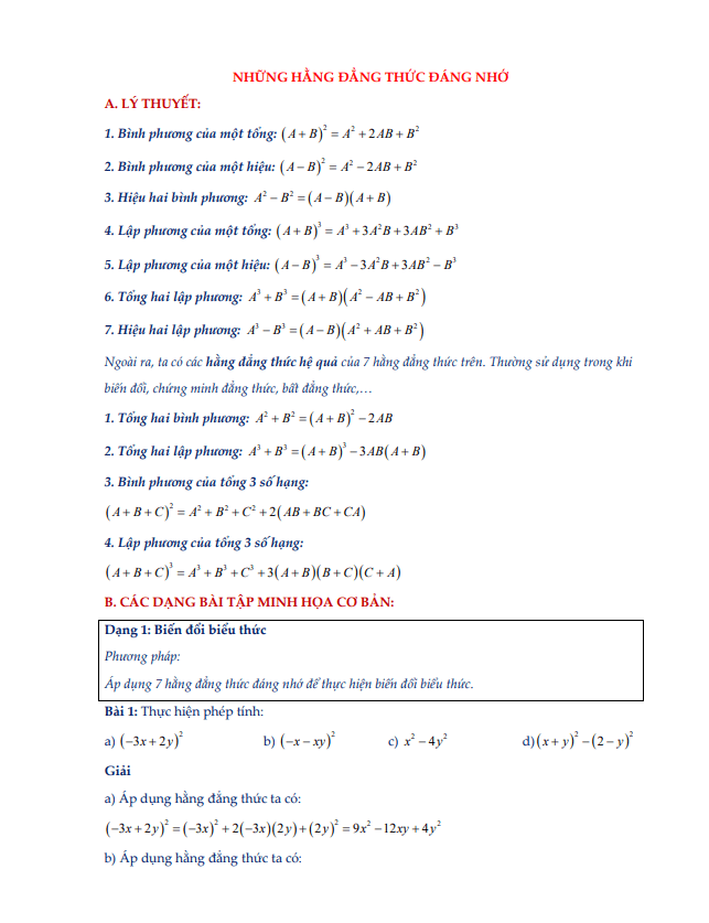 chuyen de nhung hang dang thuc dang nho d