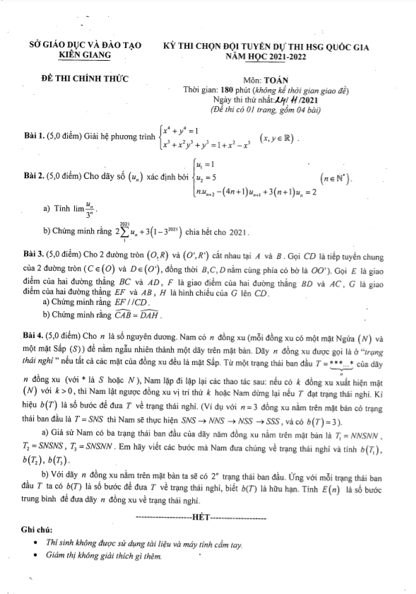Đề chọn đội tuyển thi HSG QG môn Toán năm 2021 2022 sở GD ĐT Kiên Giang 1 de chon doi tuyen thi hsg qg mon toan nam 2021 2022 so gd dt kien giang d