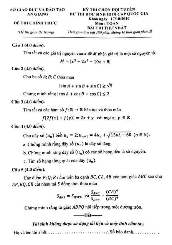Đề chọn đội tuyển thi HSG Toán Quốc gia năm 2020 2021 sở GD ĐT An Giang 1 de chon doi tuyen thi hsg toan quoc gia nam 2020 2021 so gd dt an giang d
