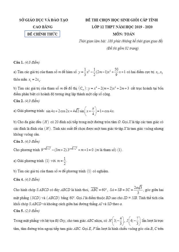 de chon hoc sinh gioi tinh lop 12 mon toan nam 2019 2020 so gd dt cao bang d