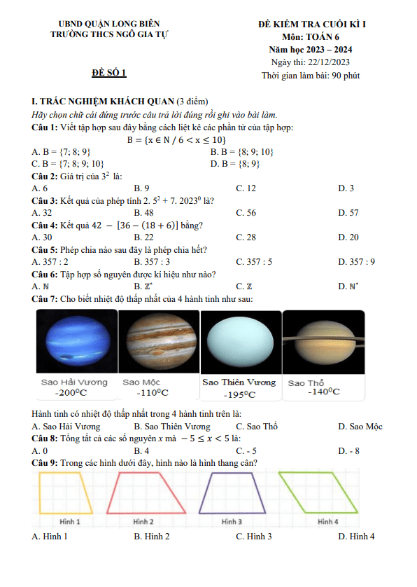 Đề cuối học kì 1 (HK1) lớp 6 môn Toán năm 2023 2024 trường THCS Ngô Gia Tự Hà Nội 2 de cuoi hoc ki 1 hk1 lop 6 mon toan nam 2023 2024 truong thcs ngo gia tu ha noi d
