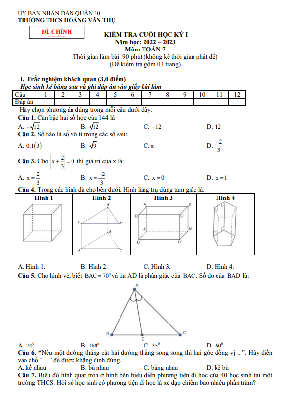 de cuoi hoc ki 1 hk1 lop 7 mon toan nam 2022 2023 truong thcs hoang van thu tp hcm d