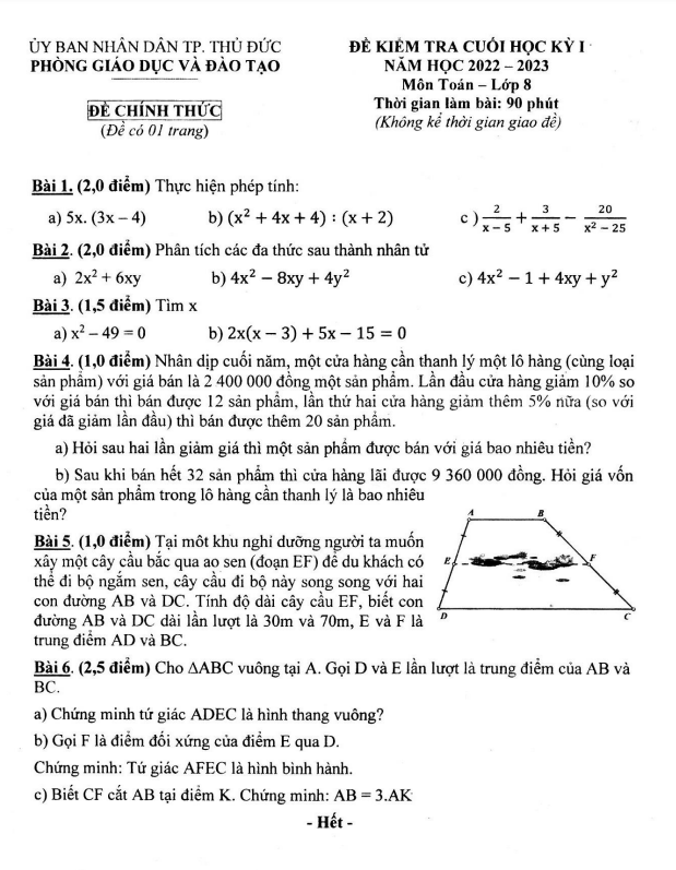 de cuoi hoc ki 1 hk1 lop 8 mon toan nam 2022 2023 phong gd dt thu duc tp hcm d