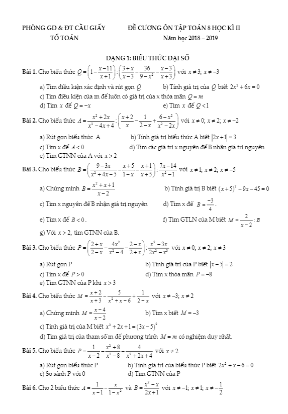 de cuong on tap lop 8 mon toan hoc ki 2 hk2 nam 2018 2019 phong gd dt cau giay ha noi d