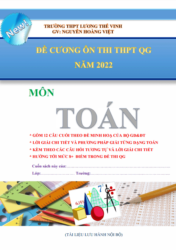 de cuong on thi tot nghiep thpt nam 2022 mon toan nguyen hoang viet d