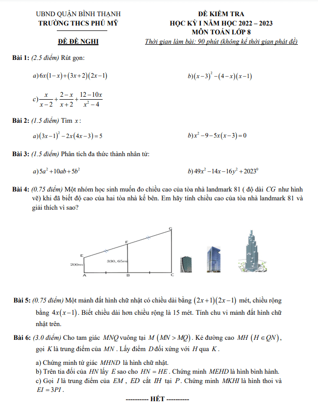 de de nghi cuoi hoc ki 1 hk1 lop 8 mon toan nam 2022 2023 truong thcs phu my tp hcm d