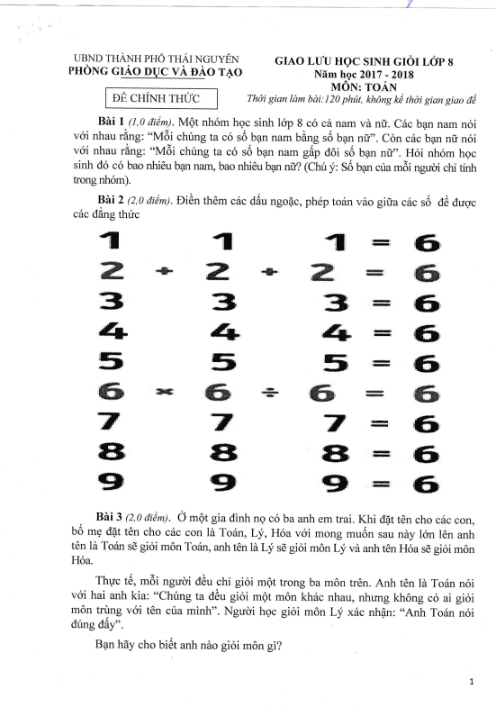 de giao luu hoc sinh gioi lop 8 mon toan nam 2017 2018 phong gd dt thanh pho thai nguyen d