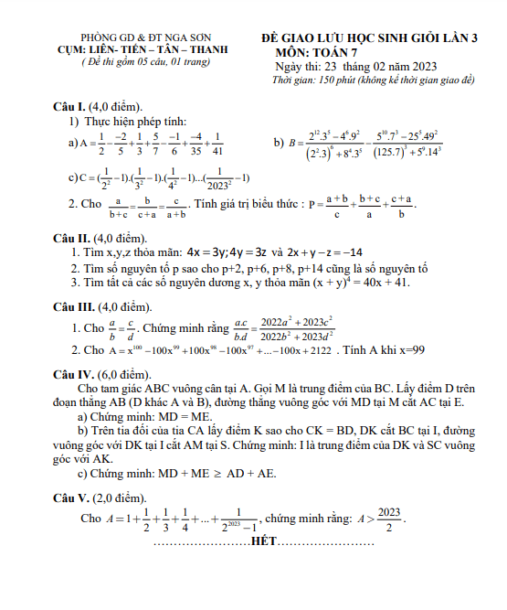 de giao luu hsg lan 3 lop 7 mon toan nam 2022 2023 cum thcs huyen nga son thanh hoa d
