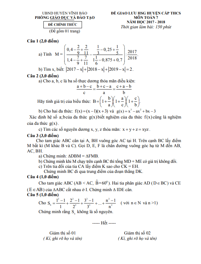 de giao luu hsg lop 7 mon toan nam 2017 2018 phong gd dt vinh bao hai phong d