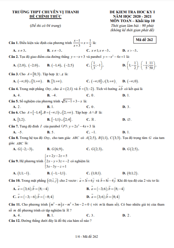 de hoc ki 1 hk1 lop 10 mon toan nam 2020 2021 truong thpt chuyen vi thanh hau giang d