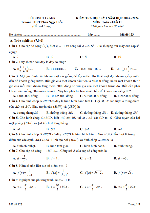 de hoc ki 1 hk1 lop 11 mon toan nam 2023 2024 truong thpt phan ngoc hien ca mau d