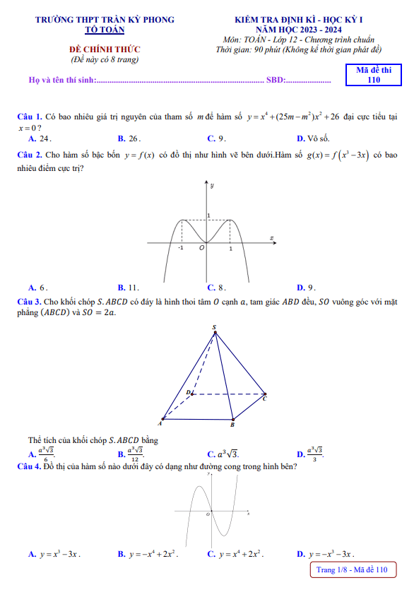 Đề học kì 1 (HK1) lớp 12 môn Toán năm 2023 2024 trường THPT Trần Kỳ Phong Quảng Ngãi 2 de hoc ki 1 hk1 lop 12 mon toan nam 2023 2024 truong thpt tran ky phong quang ngai d