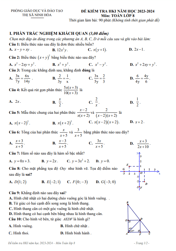 de hoc ki 1 hk1 lop 8 mon toan nam 2023 2024 phong gd dt ninh hoa khanh hoa d