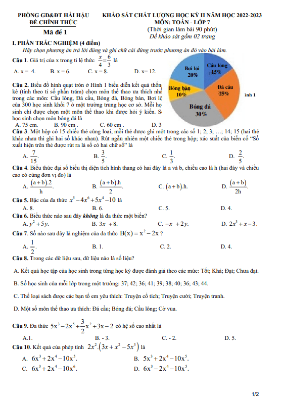 de hoc ki 2 hk2 lop 7 mon toan nam 2022 2023 phong gd dt hai hau nam dinh d