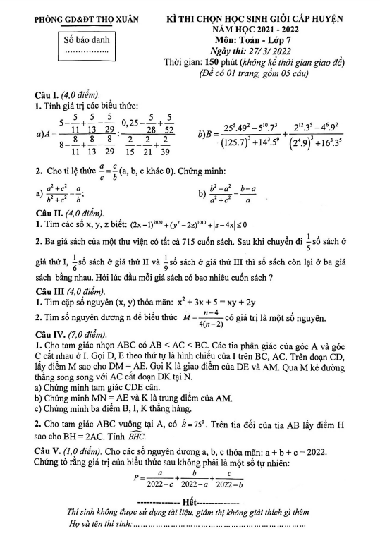 de hoc sinh gioi huyen lop 7 mon toan nam 2021 2022 phong gd dt tho xuan thanh hoa d