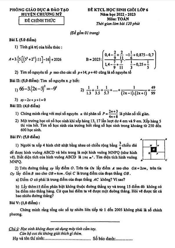 de hoc sinh gioi lop 6 mon toan nam 2022 2023 phong gd dt chuong my ha noi d